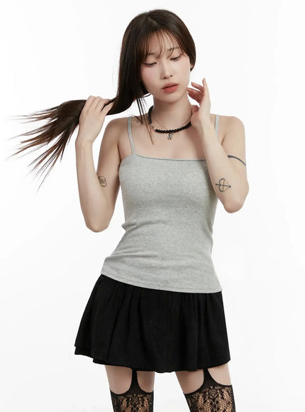 fleece-padded-sleeveless-top-ij521 / Gray