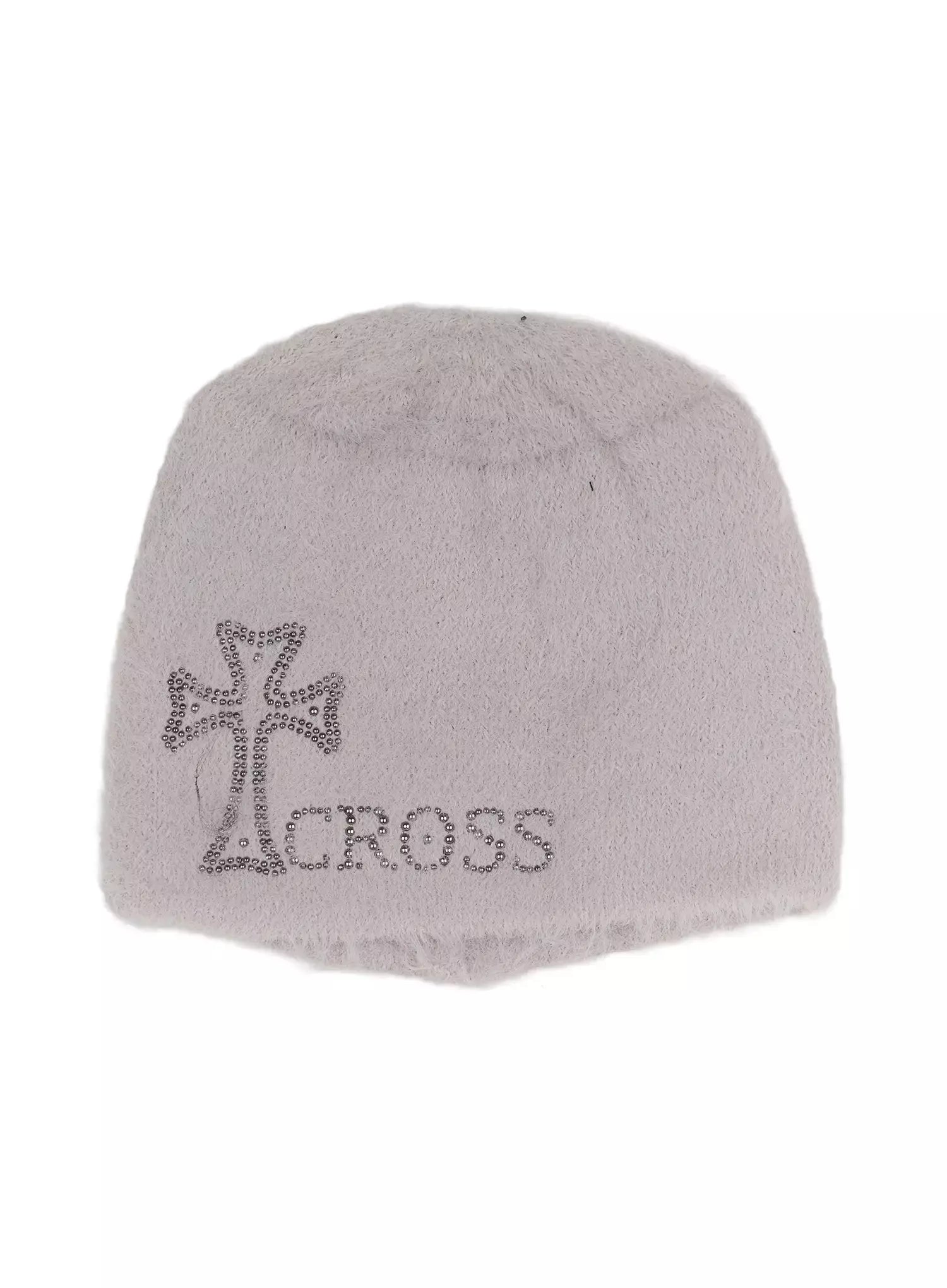 cozy-cross-beanie-in528 / Gray