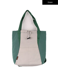 contrasting-nylon-backpack-if413 / Green