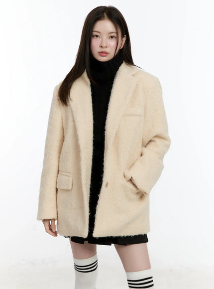 oversized-two-button-wool-coat-id511 / Light beige