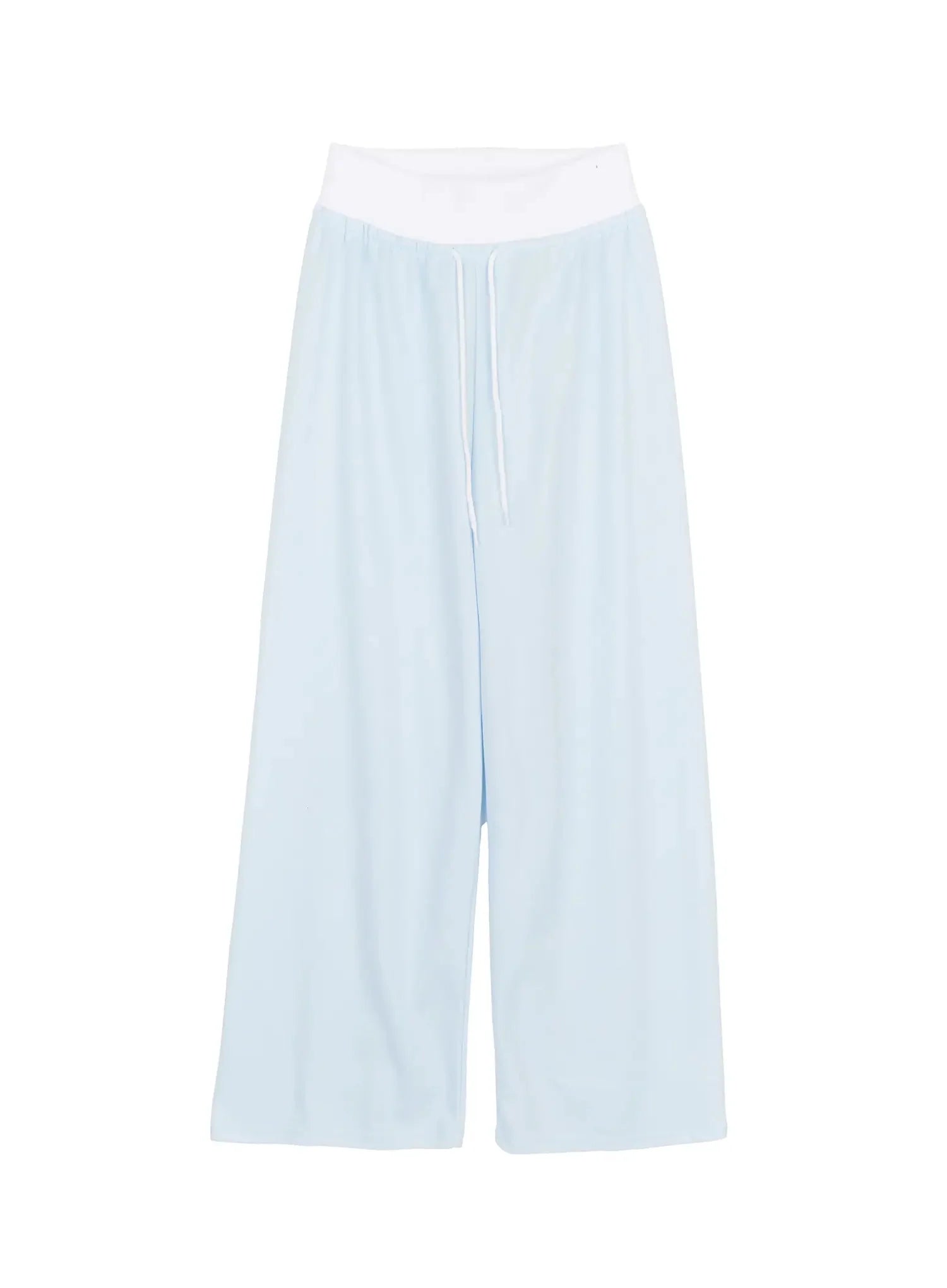 layered-wide-leg-sweatpants-iy504 / Light blue