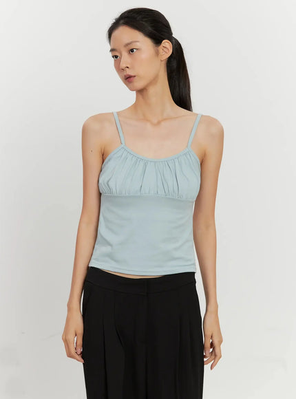 classic-shirred-cami-top-il528 / Light blue