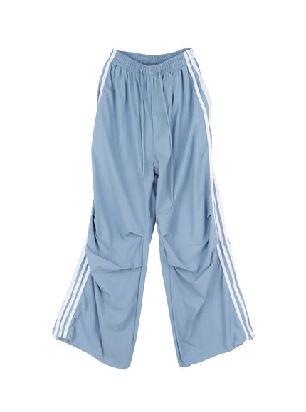 mens-parachute-nylon-track-pants-il515 / Light blue