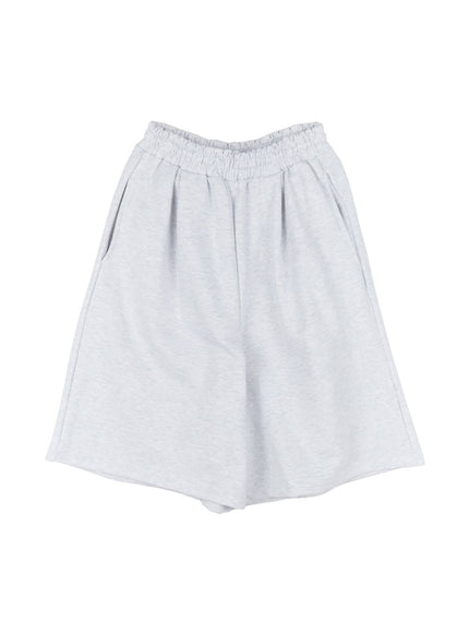 mens-comfy-wide-fit-sweatshorts-ia511 / Light gray