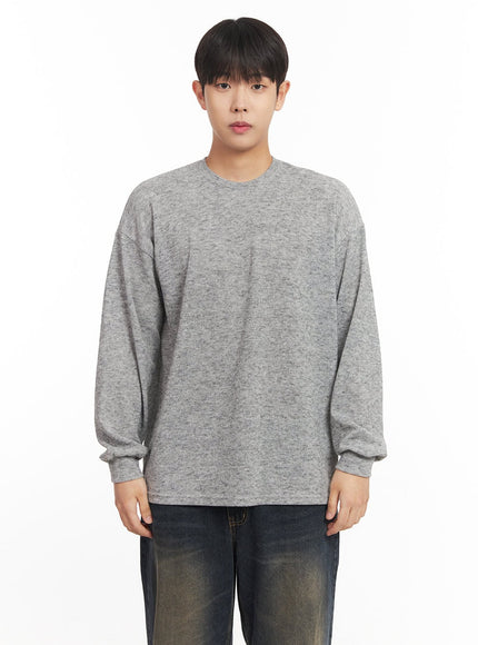 mens-soft-long-sleeve-t-shirt-im527 / Light gray