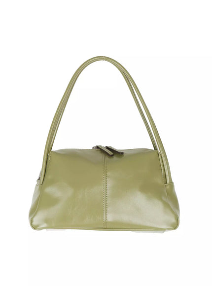 stitched-faux-leather-shoulder-bag-iu512 / Light green