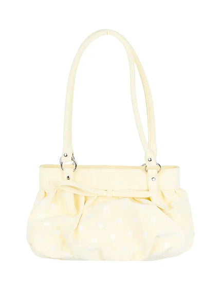 dot-ribbon-shoulder-bag-iy526 / Light yellow