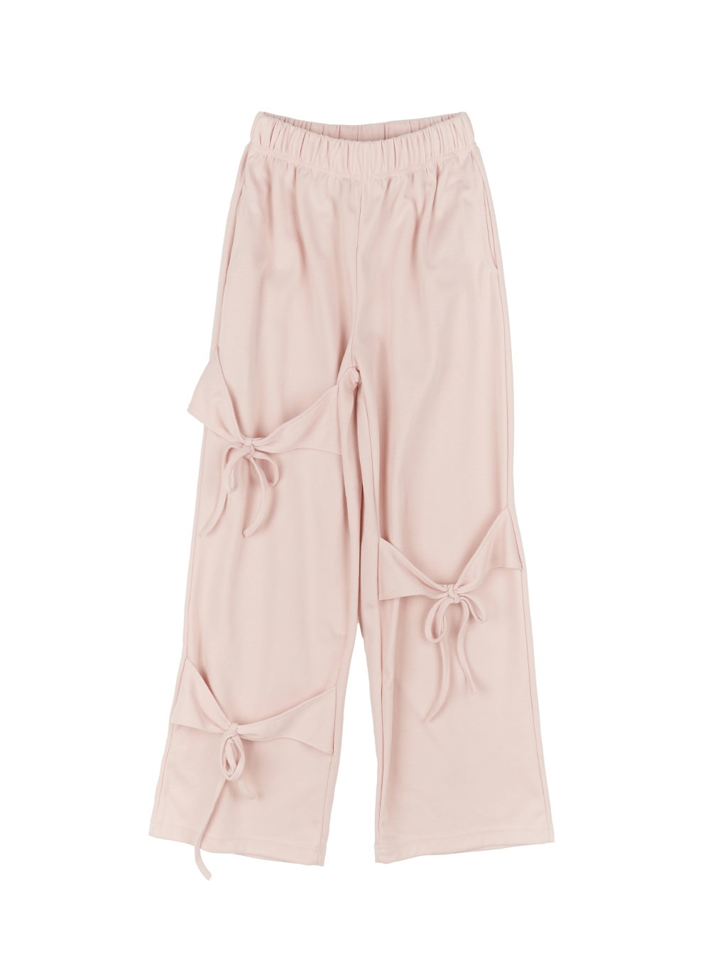 ribbon-wide-leg-sweatpants-ia524 / Pink