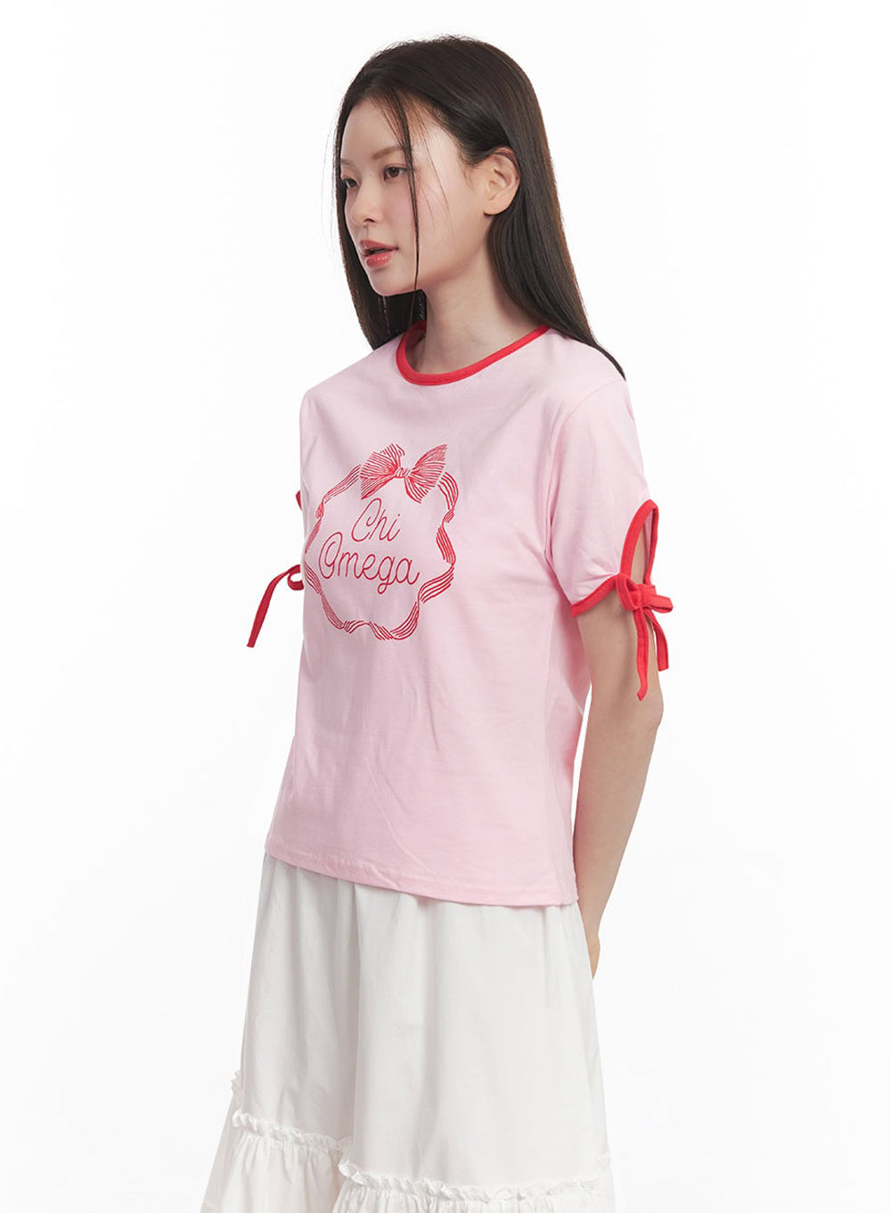 ribbon-cut-graphic-t-shirt-iy509 / Pink