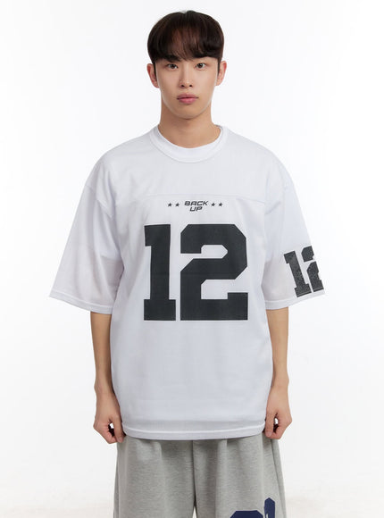 mens-oversized-graphic-mesh-t-shirt-ia504 / White