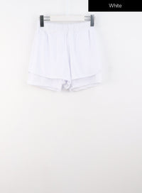 double-layer-activewear-shorts-is322 / White