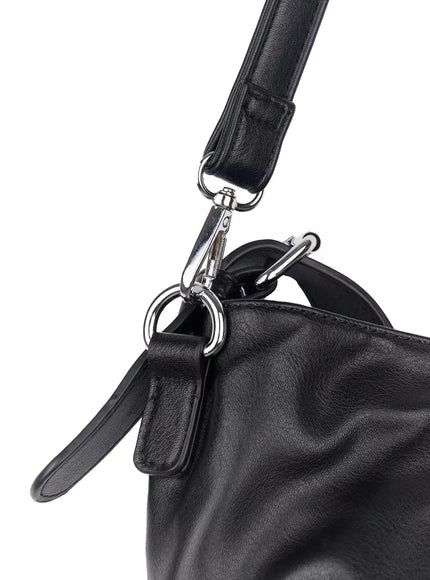 Faux Leather Two-Pocket Shoulder Bag IF505