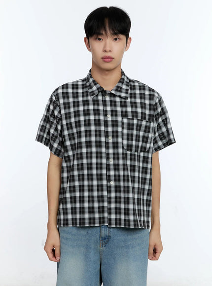 mens-plaid-short-sleeve-shirt-ig519