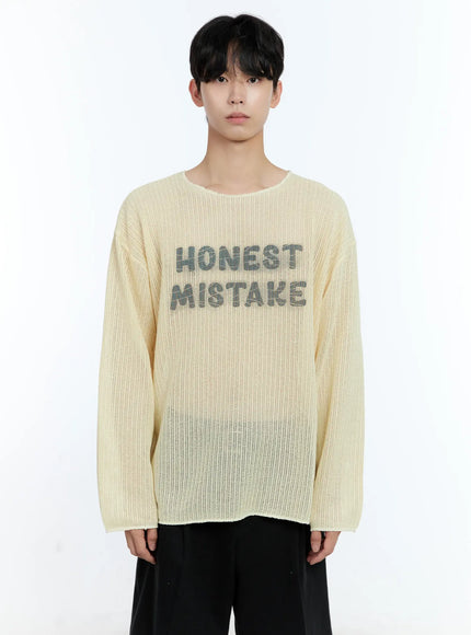 Men's Mesh Long Sleeve Graphic Top IG501