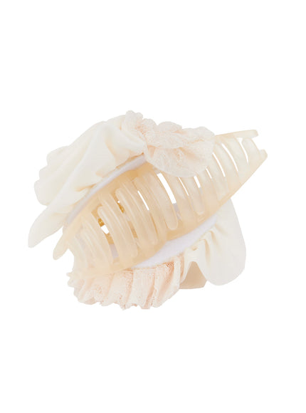 Rose Claw Hair Clip with Lace Detail CM519