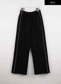 wide-leg-plush-pants-id305 / Black