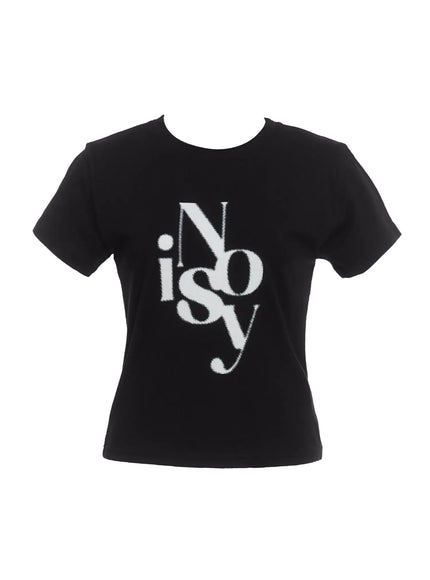 noisy-graphic-slim-tee-ic503 / Black