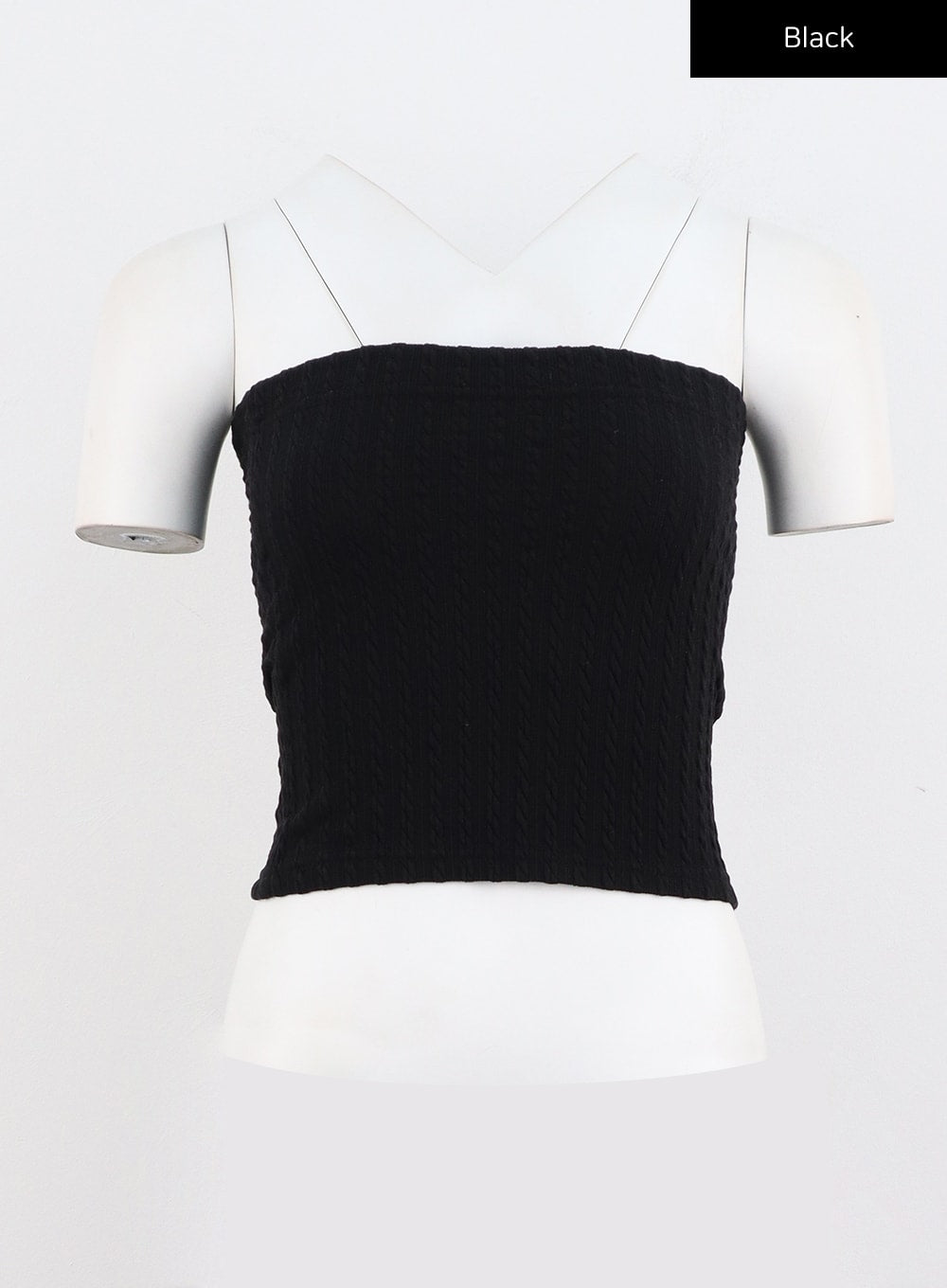 knit-tube-top-cami-io320 / Black