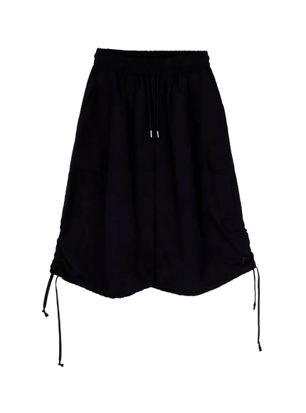 adjustable-cargo-bermuda-pants-iy526 / Black