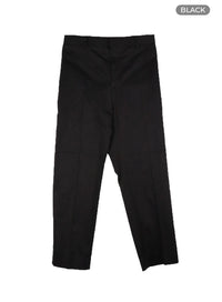 mens-classic-straight-trousers-ia401 / Black