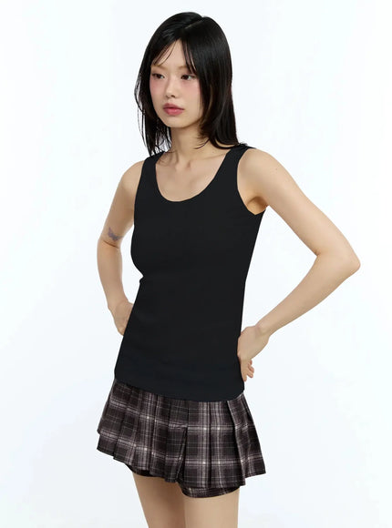 basic-slim-fit-tank-top-iu524 / Black