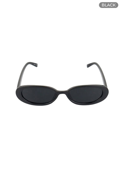 oval-sunglasses-is402 / Black