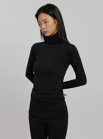 Long Sleeve Slim Turtleneck IJ509
