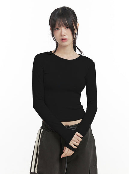 slim-fit-crop-tee-id402 / Black