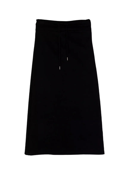 fleece-maxi-sweatskirt-in528 / Black
