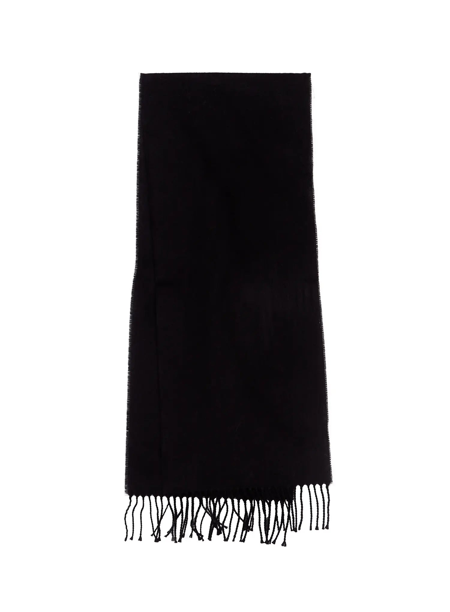 solid-fringed-scarf-in513 / Black