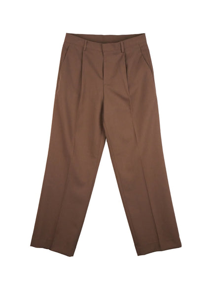 mens-tailored-wide-fit-slacks-id406 / Brown