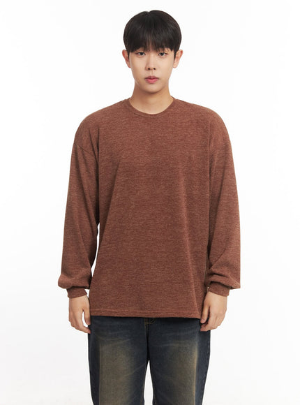mens-soft-long-sleeve-t-shirt-im527 / Brown