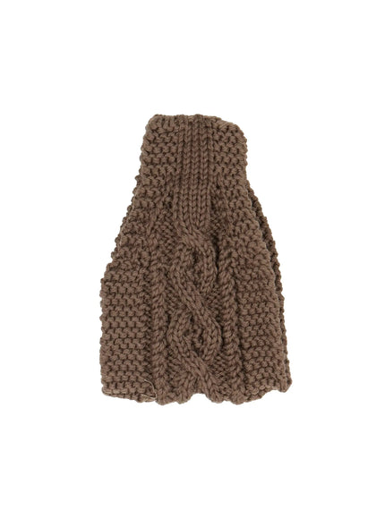 winter-knit-hearband-ij505 / Brown