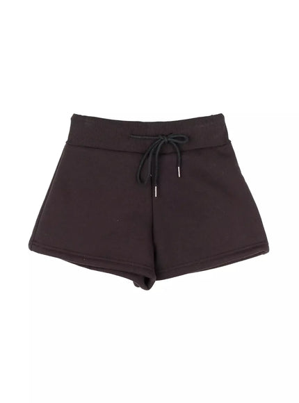 cozy-fleece-track-shorts-ij521 / Dark gray