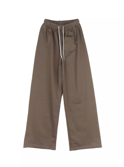 thermal-wide-leg-sweatpants-in528 / Dark green