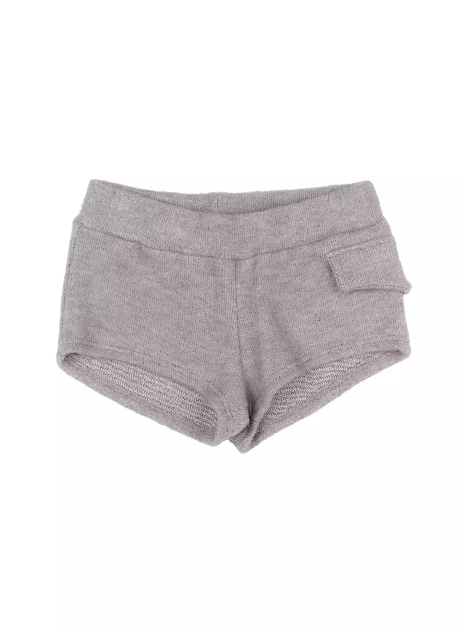 wool-blend-micro-shorts-in528 / Gray