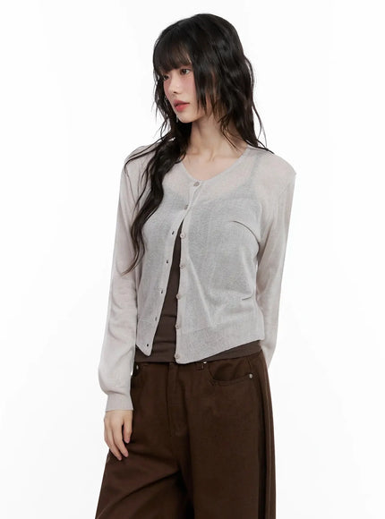 Brown Sheer Cardigan IL531