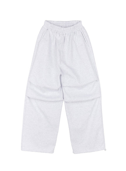 mens-pintuck-windbreaker-pants-iy508 / Light gray