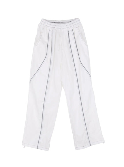 mens-reflective-line-string-nylon-pants-il511 / White