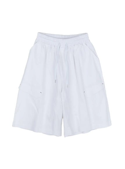 mens-bermuda-cargo-shorts-ig511 / White