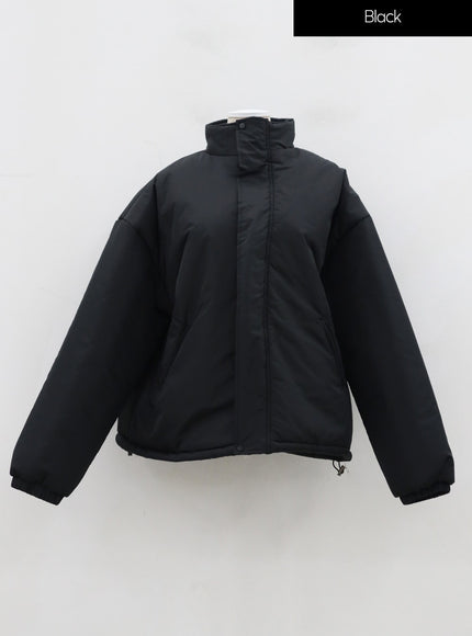 Oversized Zip-Up Puffer Jacket IJ320
