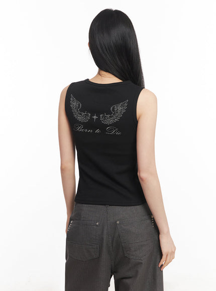 slim-fit-sleeveless-star-graphic-top-iy516