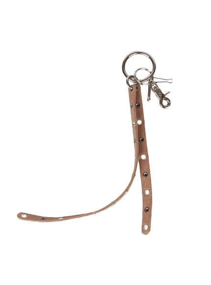 eyelet-belt-keyring-iy516 / Beige