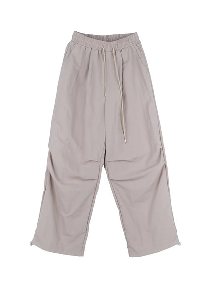 mens-parachute-streetwear-pants-il518 / Beige