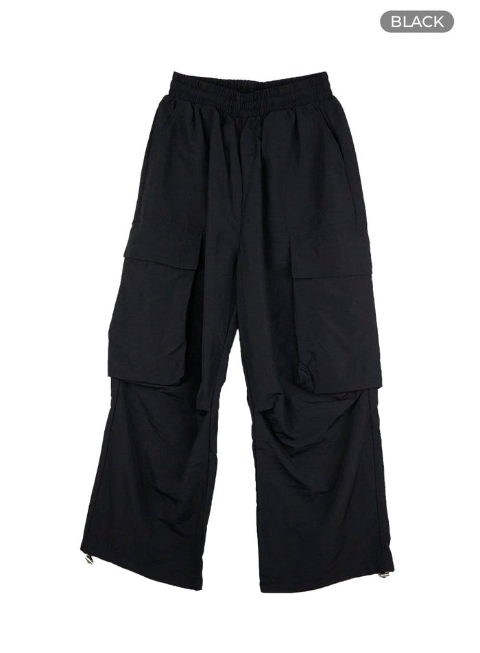 activewear-cargo-sweatpants-il409 / Black