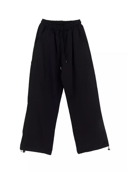 relaxed-fit-draw-string-pants-is515 / Black