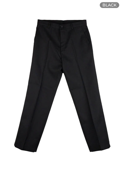 mens-solid-tailored-pants-ig428 / Black