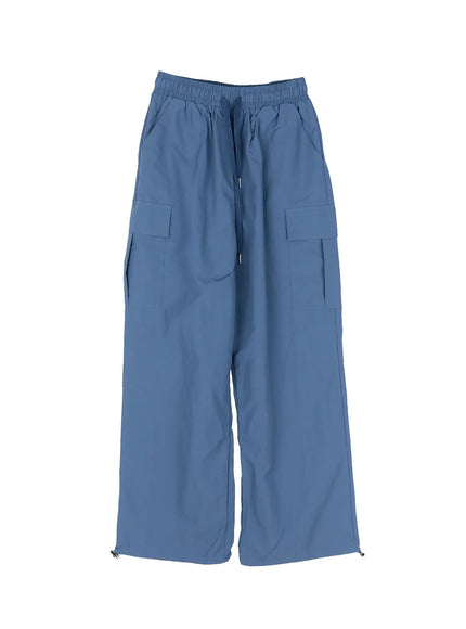 mens-cargo-drawstring-pants-ig508 / Blue
