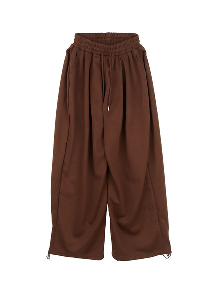 mens-wide-leg-lounge-sweatpants-il504 / Brown