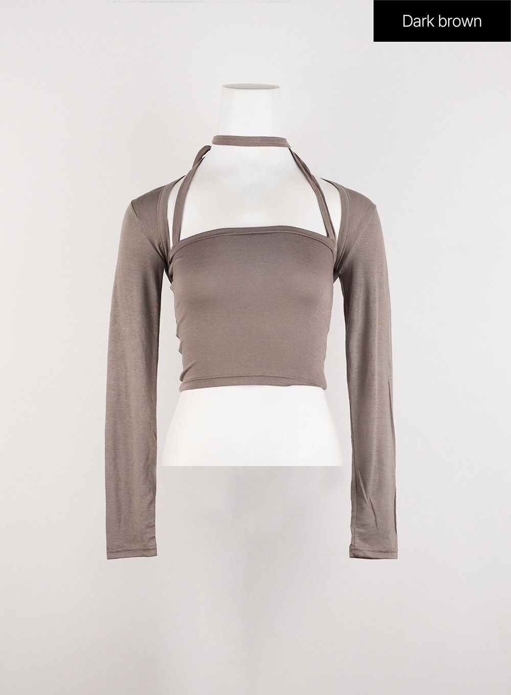 cardigan-with-cami-set-id305 / Dark brown